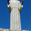 Statue of Christ overlooking city of Palencia